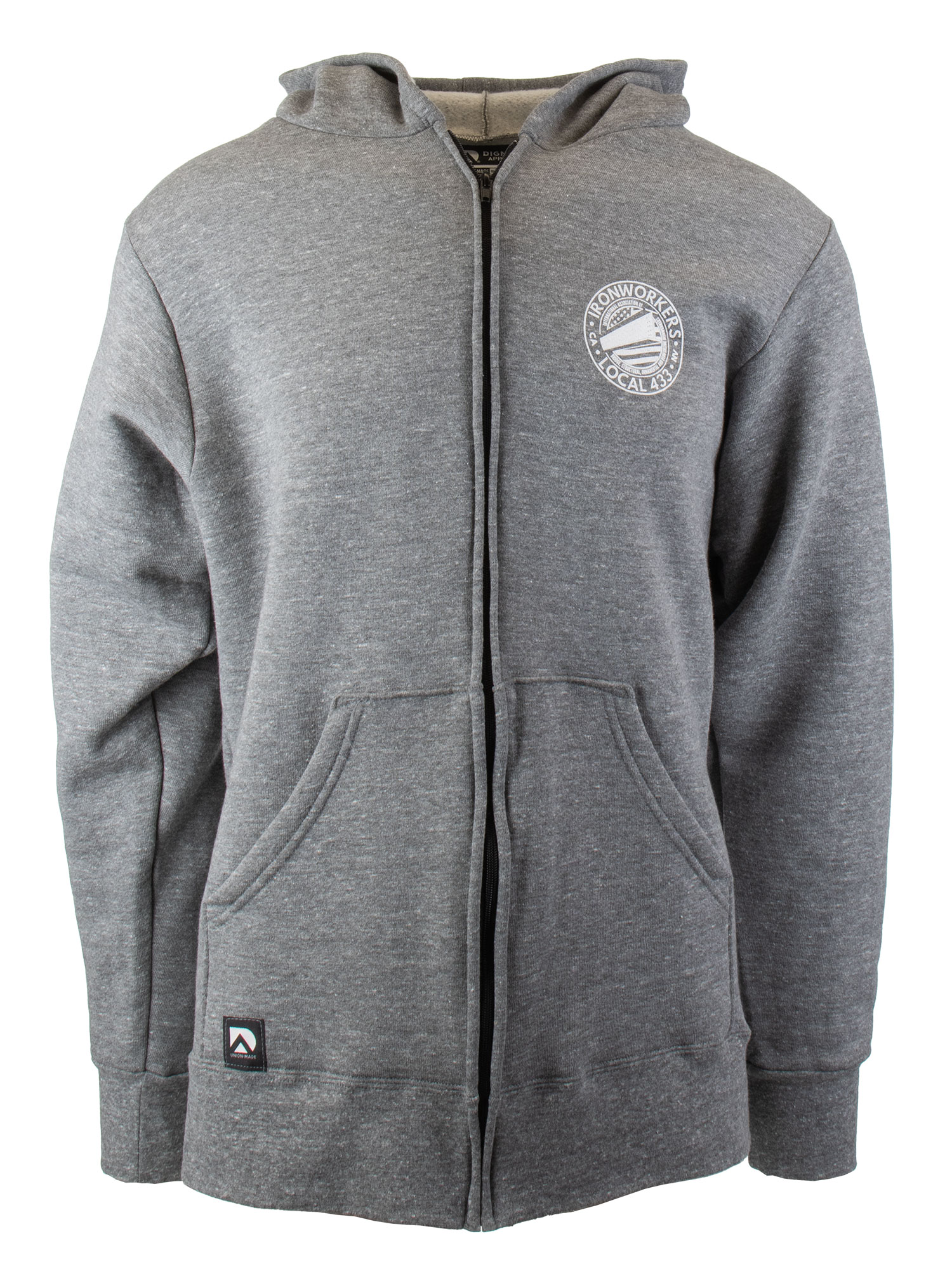 Union-Made Zip Hoodies - Front